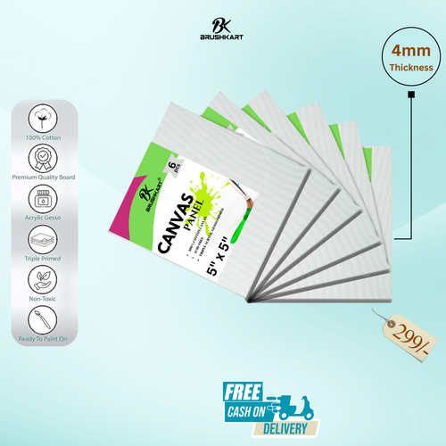4MM mdf Board CANVAS BOARD Pack Of 6