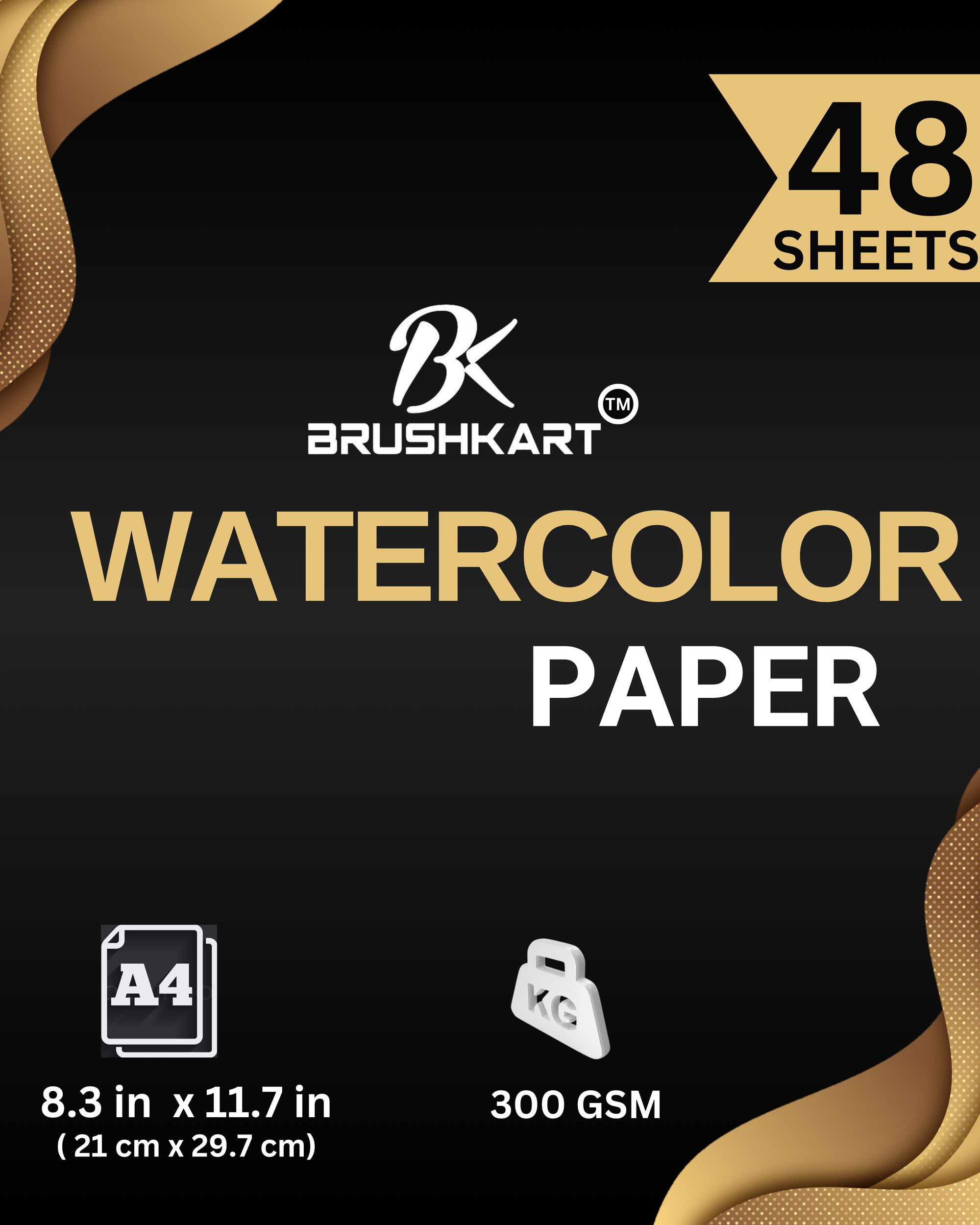 300 GSM Watercolor Papers 12sheets A4 Size