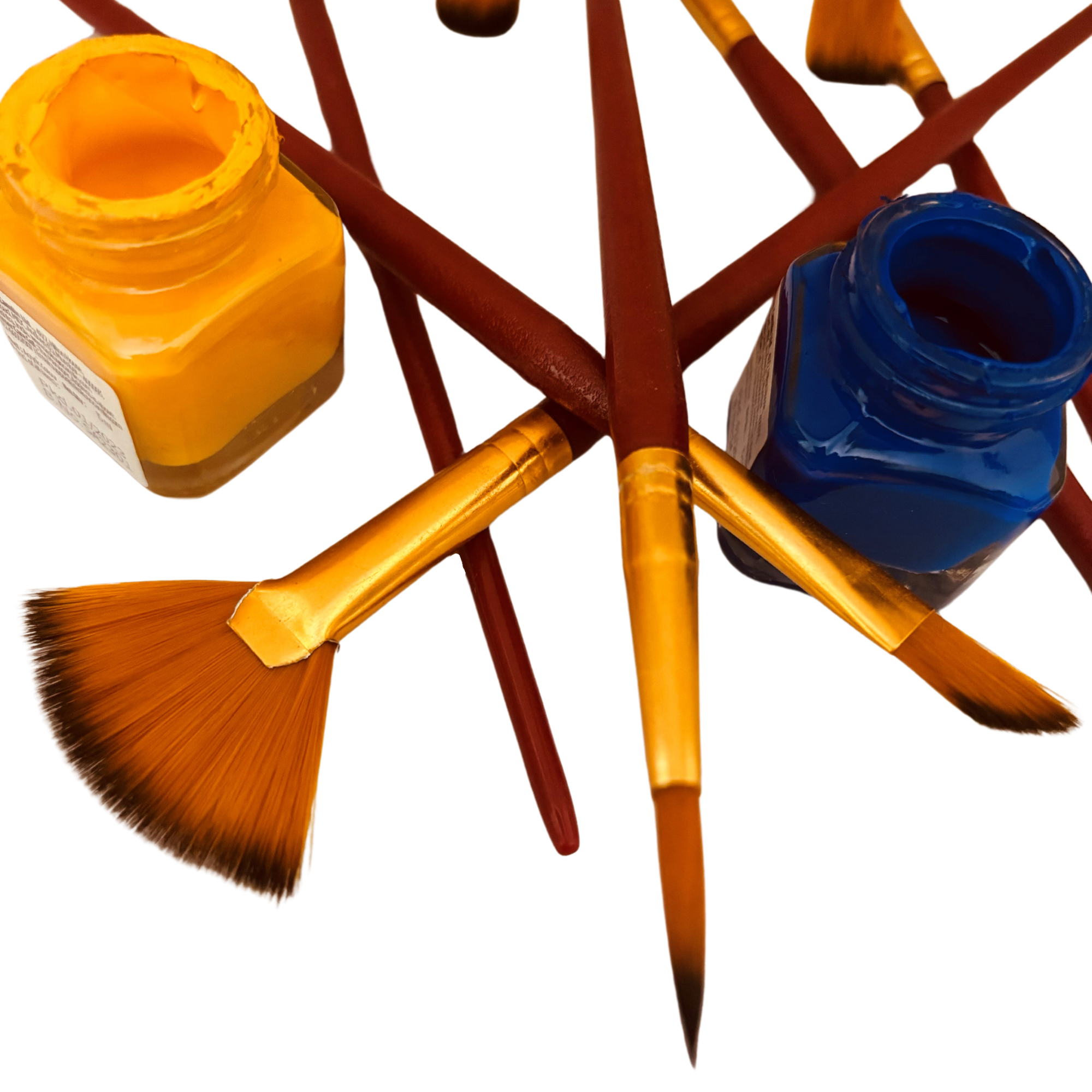 BrushKart 15 Pcs Painting Brush Set with Wooden Palette