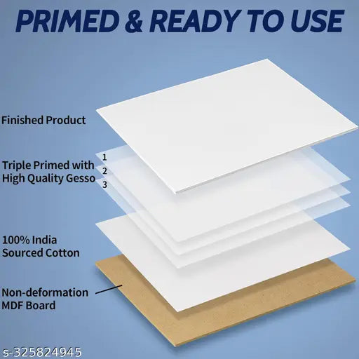 4MM mdf Board CANVAS BOARD Pack Of 6