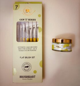 Gen z paint brush set of 7 flat brushes