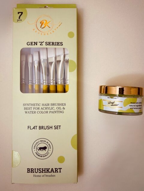 Gen z paint brush set of 7 flat brushes